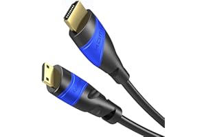 KabelDirekt – Cavo mini HDMI, struttura infrangibile – 1,5m (da HDMI a mini HDMI, bidirezionale, 4K@60Hz per Ultra HD, HDMI 2.0/1.4, High Speed con Ethernet, per tablet/fotocamere/videocamere, nero)