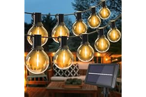 litogo [2 Paquete Guirnaldas Luces Exterior Solar,13M 15+1 LED Bombillas Solares Exterior, 4 Modos Guirnalda Solar Exterior,Impermeable Cadena de Luces Terraza Exterior para Jardín, Patio, Fiesta