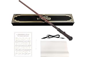 JATERWI Harry Zauberstab Geschenkbox mit Zauberspruch Karte, Kostüm Zubehör für Cosplay, Harry Magic Wand Zauberfans.(38cm)