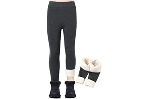 Kefiyis Leggins Termicos Niña Forro Polar Leggings Niña Largos Invierno Algodón Mallas Calentitos Pantalon