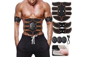 OSELEE ABS Trainer Muscle Stimulator, Muscle Toner EMS Abdominal Toning/Waist/Leg/Arm/with 6 Modes, for Men & Women Home Body Fitness Stimulator Exercise Equipment
