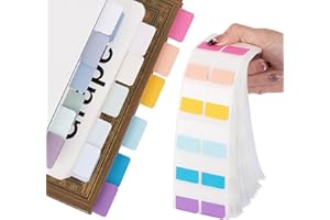 Avecmoi Kleberegisterkarten, 480 Stück Registeraufkleber, Colored Page Markers Tabs, Haftstreifen Index Tabs für Büro, Dokumente, Bücher, Kalender Buch