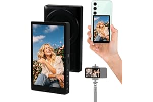 tlidfgeo Handy Selfie Monitor, 3,97" Smartphone Rückkamera Magnetisch Selfie Monitor Bildschirm für iPhone und Android, Rückkamera Selfie für Vlog TikTok Live Stream(Support Wired Recording)