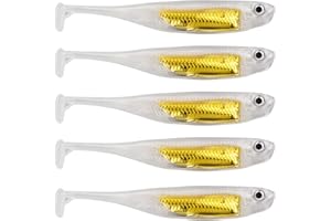 QualyQualy Esche Artificiali Silicone di Pesca 7cm-8cm-10cm-12,5cm Esca Gomma di Pesca - Esche Artificiali Spinning - Esche di Pesca per Trota, Spigola