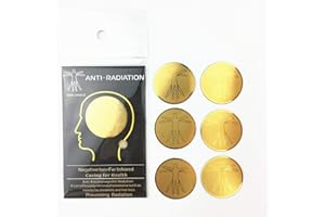 RAINAI Phone Radiation Protection Stickers,6 Pack EMF Protection Anti Radiation Protector Shield Neutralizer Blocker for CellPhone Electronics Laptops Tablets TV 24K Gold