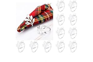 Gold Silber Serviettenringe, 6/12 Stück Metall Serviettenschnallen für Hochzeitsfeier Abendessen Jubiläum Tischdekoration