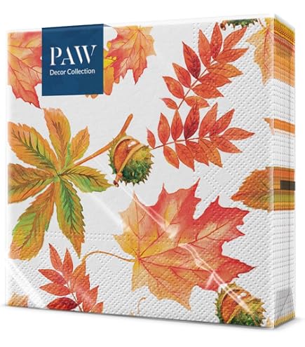 50 Ahornblatt-Servietten Für Den Herbst – Perfekt Für Thanksgiving, Erntedank & Gemütliche Abendessen