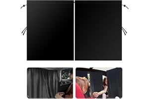 LUNYLOER Privacy Curtains, 140×80cm Car Seat Partition Curtains, Travel Nap Night Car Camping Sun Shades, Side Window Covers for Front Rear Seat Division, Privacy Protection