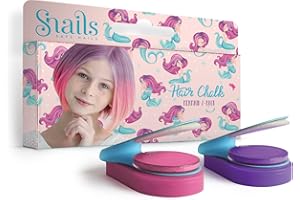 SNAILS SAFE NAILS Snails 510768 - Tizas para el pelo para niños a partir de 3 años, lavables, juego de 2 unidades, diseño de sirena, violeta, rosa