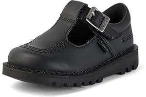 Kickers Girl's Kick T Bar Black School Shoes | Classic & Stylish | Extra Comfortable | Premium Quality,