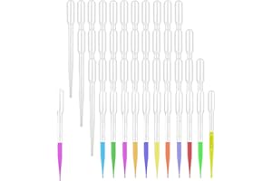 LAEEYIN Pipette Plastique Graduée, Pipettes Compte Goutte,Pipette Graduée Plastique,Pipette Transfert pour Mélanger le Parfum,3ML,100PCS