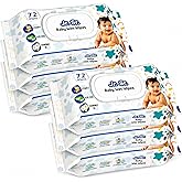 Jr. Sr. Baby Wipes With Lid | 72 Wipes x Pack of 6, 432 Wipes | Safe & Moist Wet Wipes for Babies | Prevents Rashes & Redness