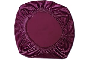 Yikko Stretch-Stuhlhussen aus Spandex-Samt, 37,6-50,4cm, Bürodrehstuhl,weicher Kissenbezug,maschinenwaschbar,Schutz,Heim,Esszimmer,Bar, Hochzeit Dekoration (Charme lila)