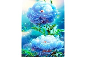 YZDZSW Diamond Painting Pfingstrose, DIY 5D Diamant Painting Full Diamond Painting, Diamond Painting Erwachsene Blumen for Home Decor Wall 30x40 cm