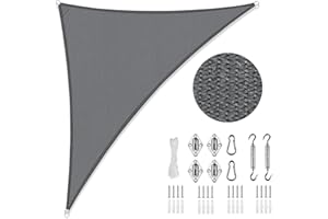 LOVE STORY Żagiel przeciwsłoneczny 2.5x2.5x3.5m z zestawem mocującym Zewnętrzny baldachim blokujący promieniowanie UV Żagiel przeciwsłoneczny na patio, ogród, podwórko,Antracyt