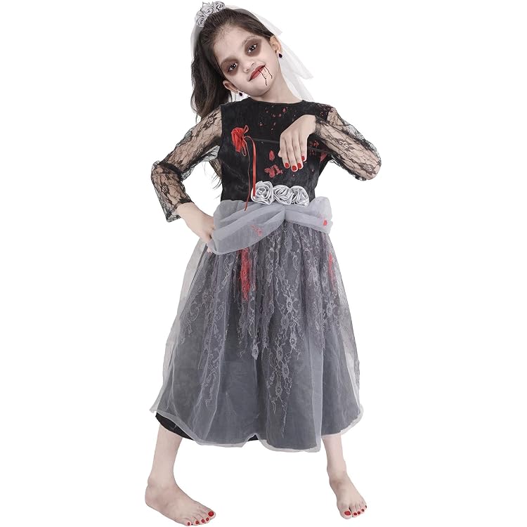 Bristol Novelty Brautskelett-Kostüm Für Kinder – Gruselig-süßes Halloween-Outfit In Größe S