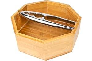 Grunwerg Classic Design 2 Piece Nutcracker Set with Deluxe Bamboo Bowl