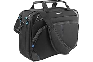 KROSER Torba na laptopa 15,6-calowa teczka na laptopa torba listonoszka wodoodporna obudowa na komputer torba na ramię na laptopa wytrzymały pokrowiec na tablet z kieszeniami RFID dla