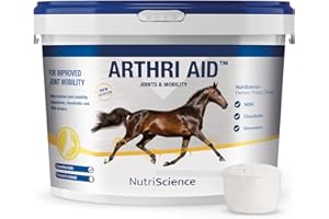 NutriScience ArthriAid Joint Supplements for Horses Glucosamine, Chondroitin, MSM & HA Supplement Aids joint Lubrication - Improves Joint Health & Mobility (3kg Powder)