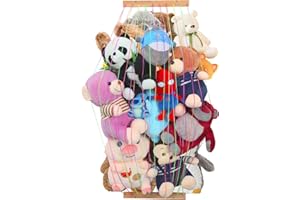 NIUBEST Kuscheltier-Aufbewahrungsorganisatoren, Plüschspielzeughalter, hängendes Plüschtier-Zoo-Netz für Kinderzimmer, Spielzimmer, Schlafzimmer mit verstellbarer Länge, groß, verbessert