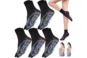 BUTOP Tourmaline Ionic Body Shaping Stretch Socks, Rapid Detox Tourmaline Ionic Body Shaping Stretch Socks, Tourmaline Acupressure Self-Heating Shaping Socks (5pcs Black)