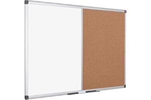 Bi-Office Pannello Combo Maya Sughero/Cancellabile a Secco Magnetico, 900x600 mm