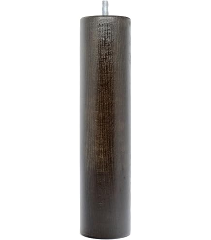 Lot De 4 Pieds Pour Sommier Cylindrique - Hauteur 35 Cm, Métal, Avec Chevilles Antidérapantes - 9