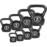 joyionic Kettlebell Peso per Allenamento Muscolare Esercizi Casa Palestra, Impugnatura Strutturata, Protezione Pavimento, 2-1