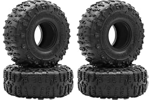 AMK Lot de 4 pneus RC 1,9" en caoutchouc 120 x 50 mm pour 1/10 RC Crawler T-raxxas TRX4 TRX6 A-xial SCX10 AXI03007 90046 BRX10 Roue