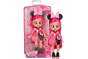 BFF BY CRY BABIES BFF by BEBÉS LLORONES Disney Minnie, Muñeca Articulada para Jugar A Vestir, Accesorios Inspirados En Minnie Mouse, Juguete para Niños y Niñas a Partir de los 3 Años
