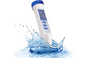 TEKCOPLUS Digital Salinity Salt Water Quality Meter Tester Checker Water Pool and Koi Fish Pond, Hydroponics, Gardening, Aquariums with Temperature 70ppt Water Quality Tester IP65 Waterproof Rate