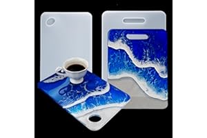 wikimo Große Silikonformen gießformen für Tablett, DIY Epoxidharz Silikonformen zur Herstellung von Griff Tablett, Resin Silikon Gießformen zur Herstellung von Tabletts（2 Stück）