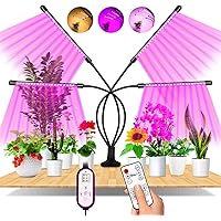 EWEIMA Pflanzenlampe LED, 4 Heads 80LEDs Pflanzenlicht Vollspektrum, 360°Einstellbar LED Grow Lampe Pflanzenleuchte…
