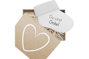 bunnyboo Schwangerschaft verkünden - Babysocken mit verschiedenen Aufdrucken und Geschenkbox (Du wirst Onkel)