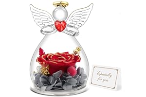 MIOFULA Rose Eternelle Cadeau Fete des Meres, Fleurs Eternelle Ange Figurine Cadeau Maman Cadeau Femme, Idee Cadeau Fete des Meres original, Cadeaux Anniversaire Femme Maman Cadeau Mamie Fête des Mères