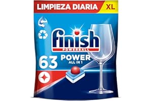 Finish Powerball Power All in 1 Pastillas para el lavavajillas Regular 63 pastillas