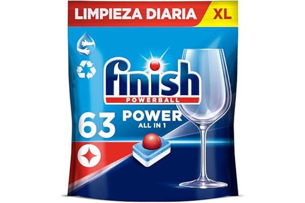 Finish Powerball Power All in 1 Pastillas para el lavavajillas Regular 63 pastillas