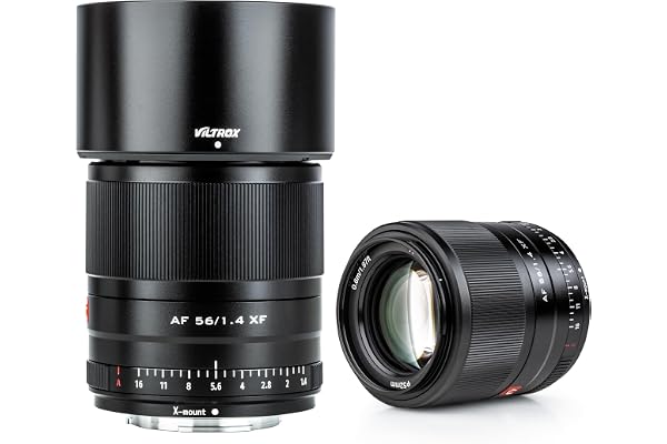 VILTROX AF 56mm f1.4 XF Objectif Principal pour Fuji X,Monture X-T3 X-H1 X20 T30 X-T20 X-T100 X-Pro2 (APS-C, Mise au Point Automatique), Noir