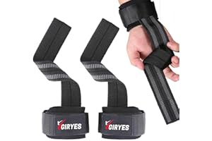 GIRYES Weight Lifting Straps With Advanced Rubber Grip, Gym Wrist Straps for Fitness, Lifting Aids, Strength Training And Bodybuilding, Suitable for Men and Women.