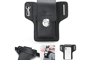 DONY Handy Gürteltasche,Quer Gürtel Tasche Handytasche, Handyschutzholster,Mit Schlüsselanhänger,Box platziert Werden kann,kompatibel mit Samsung,Xiaomi,iPhone 12 / 12Pro, iPhone 13/13 Pro (Schwarz)