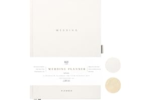 SCRIBBLE & DOT Award Winning UK Comprehensive Wedding Planner Book and Organiser for the Bride | Tissue Wrapped in a Gift Box | Cushioned Cover | Elegantly Designed Planner, Every Detail for your Special Day