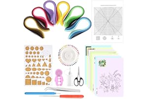 DECARETA Paper Quilling Set,Quilling Kits,600 Strips Quilling Paper 30 Colors Paper Quilling Tools All-in-One Quilling Kit with Storage Box 8 Quilling Tools for DIY Paper Craft Kids Adults Beginners