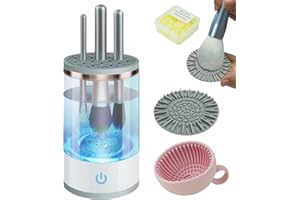 IUHFSIFS Pinselreiniger Make Up【Revolutionäres Motor-Upgrade】【Passend Für Alle Make-Up-Pinsel】Leicht Zu Edienen Make Up Brush Cleaner, Pinselreiniger Make Up Elektrisch Transparent USB Betriebene