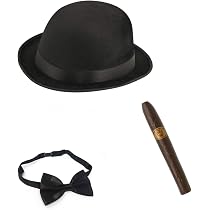 Adults Winston Churchill Bowler Hat bow 
