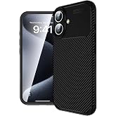 Coverzone iPhone 16 ile Uyumlu Silikon Kılıf TPU Negro Silikon Ultra Slim Fit Kılıf İle Uyumlu Karbon Delux Kılıf