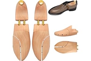 Zorplex Horma de Zapatos de Madera de Pino para Hombre y Mujer, Moldeador y Ensanchador de Zapatos, Mantiene la Forma y Prolonga la Vida Útil, Diseño Elegante, 1 Par de Hormas de Alta Calidad