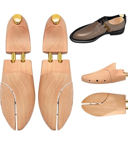Embauchoirs HIMRY Bois Naturel Réglables – 1 Paire Taille 43/44, Absorbe Humidité Et Odeurs Pour Chaussures