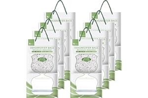 KTWSUEF Bolsas Antihumedad Armarios,Set 8 Pzas de 100g Protección Contra Olores y Moho,Bolsas Antihumedad para Armario, baño,Wardrobe,Coche(Verde)