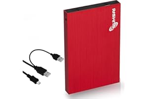 SUHSAI F32 - Hard disk esterno portatile USB 2.0, 2,5", tascabile, per backup/archiviazione, 500 GB di espansione di memoria, hard disk sottile, compatibile con Mac, PC, laptop, desktop, Chromebook