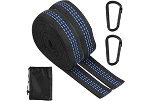 RUNDAGO 2 Piezas Correas de Hamacas para Exteriores 200 cm Correas Hamaca Colgante Cuerda de Hamaca Accesorios Puede Soportar hasta 400 kg para Acampar al Aire Libre (sin mosquetones, Universal, 1, 1)